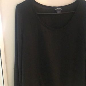 Semi Sheer black long sleeves top